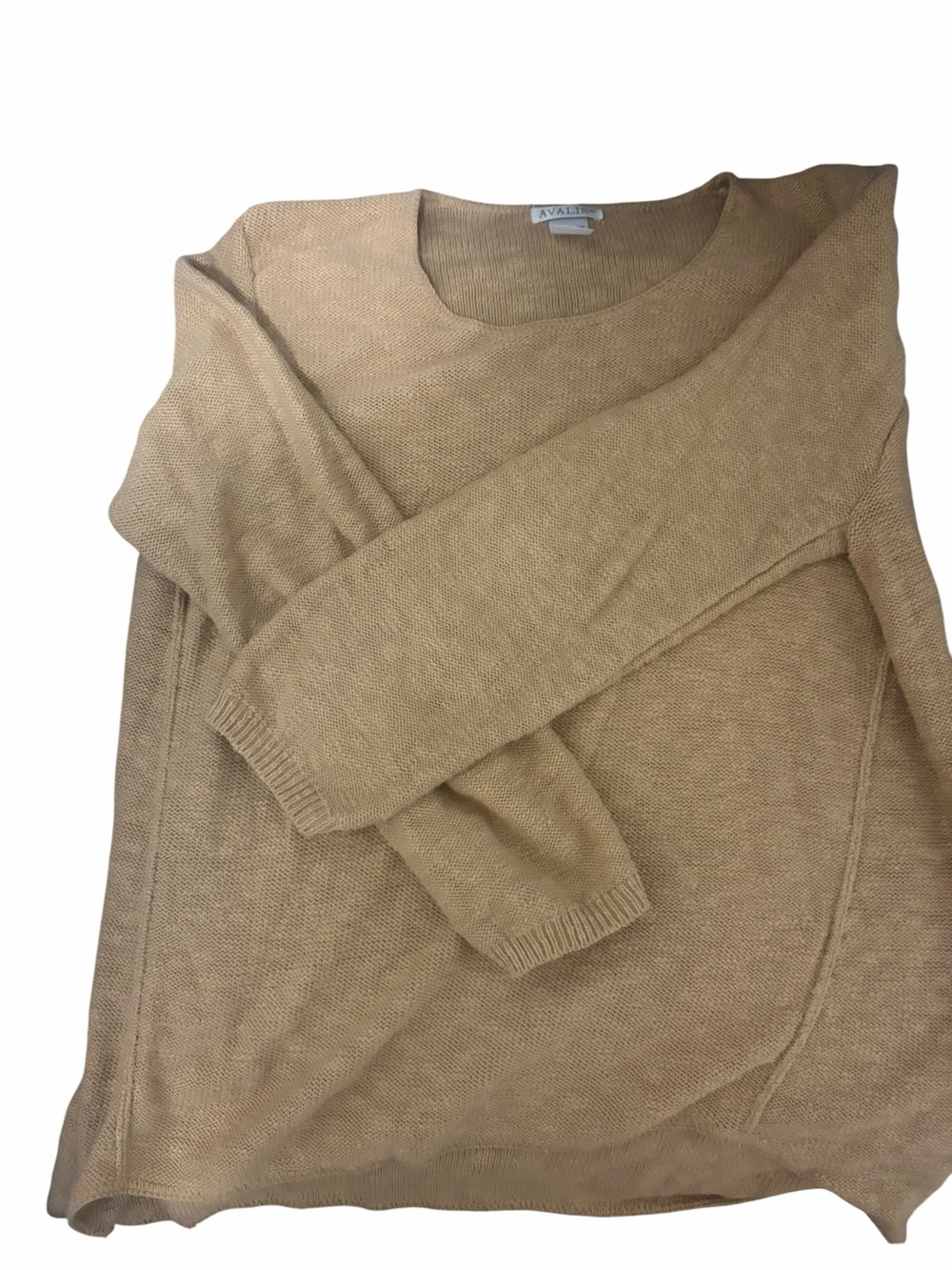 Avalin Women's Cotton Scoop Neck Sweater in Mustard